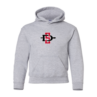 Youth San Diego State Aztecs Logo Gildan Heavy Blend  Hooded Sweatshirt