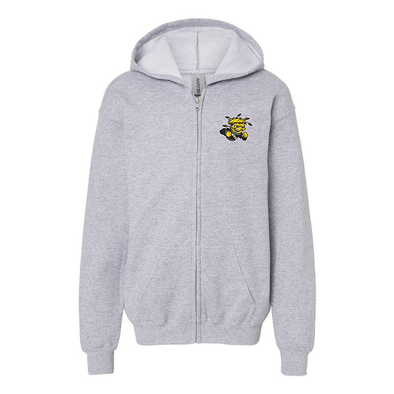 Gildan Heavy Blend Youth Wichita State Shockers Full Zip Hooded Sweatshirt