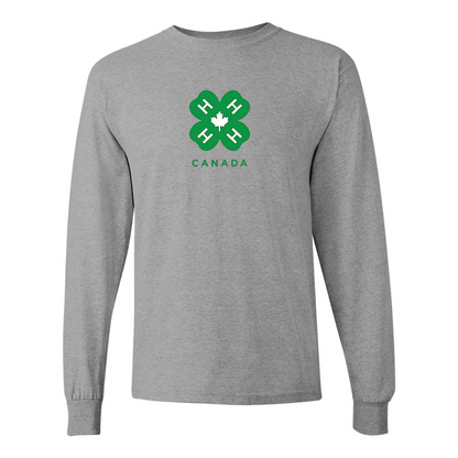 Men's 4H Canada Logo Gildan Heavy Cotton Long Sleeve T-Shirt
