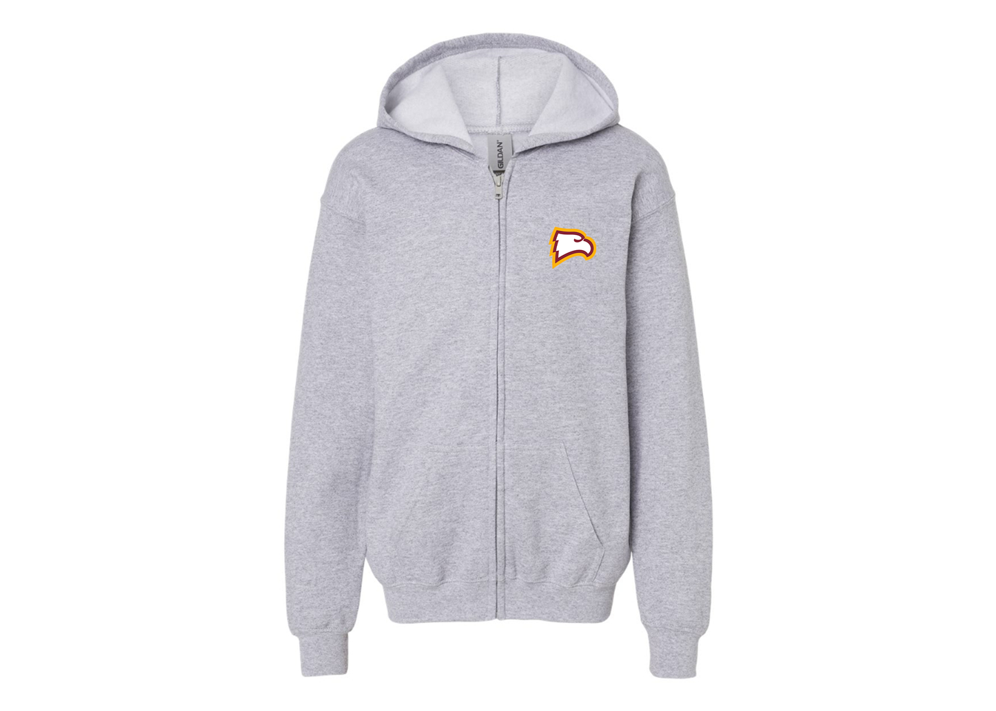 Gildan Heavy Blend Youth Winthrop Eagles Full Zip Hooded Sweatshirt