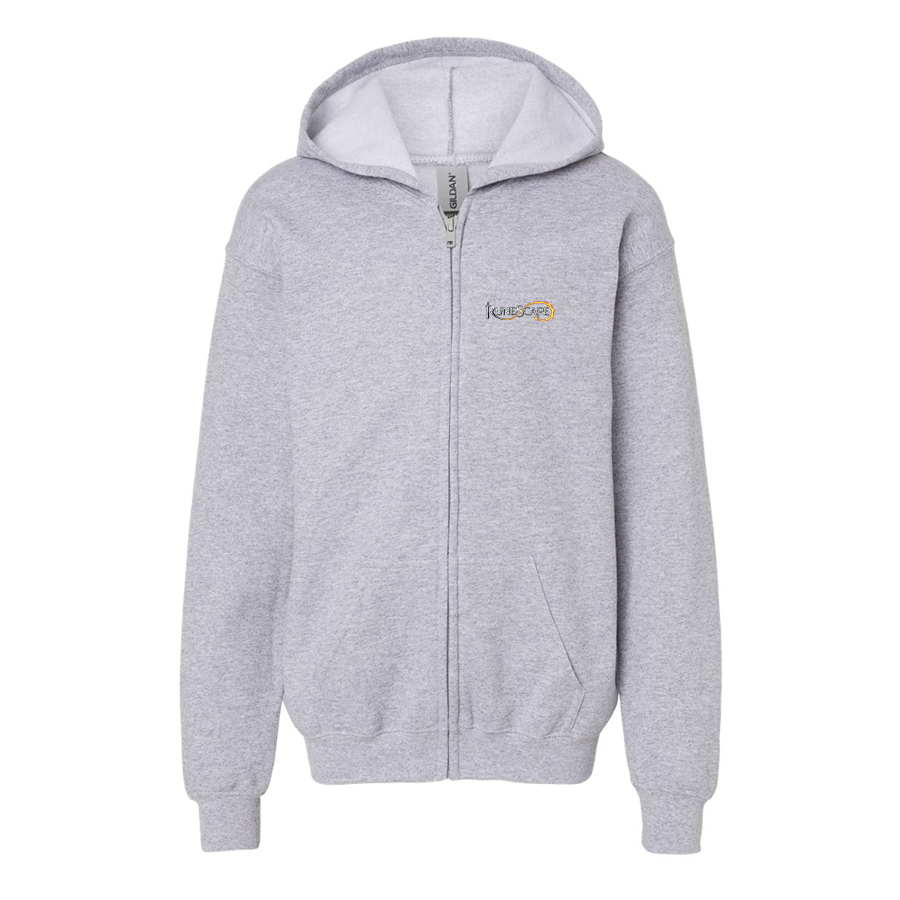 Gildan Heavy Blend Youth Runescape Logo Full Zip Hooded Sweatshirt