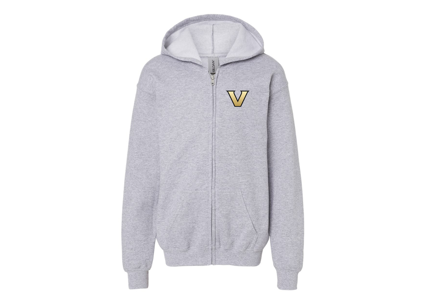 Gildan Heavy Blend Youth Vanderbilt Commodores Full Zip Hooded Sweatshirt