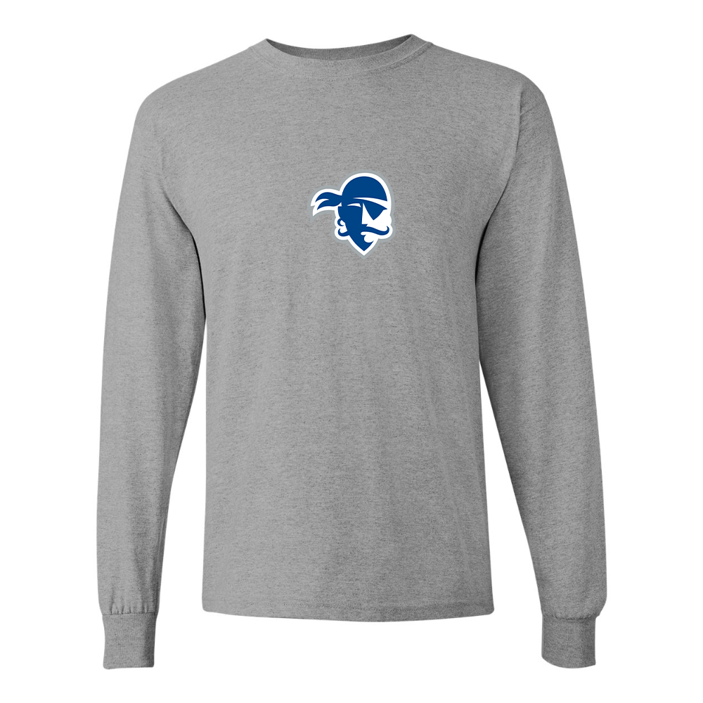 Men's Seton Hall Pirates Logo Gildan Heavy Cotton Long Sleeve T-Shirt