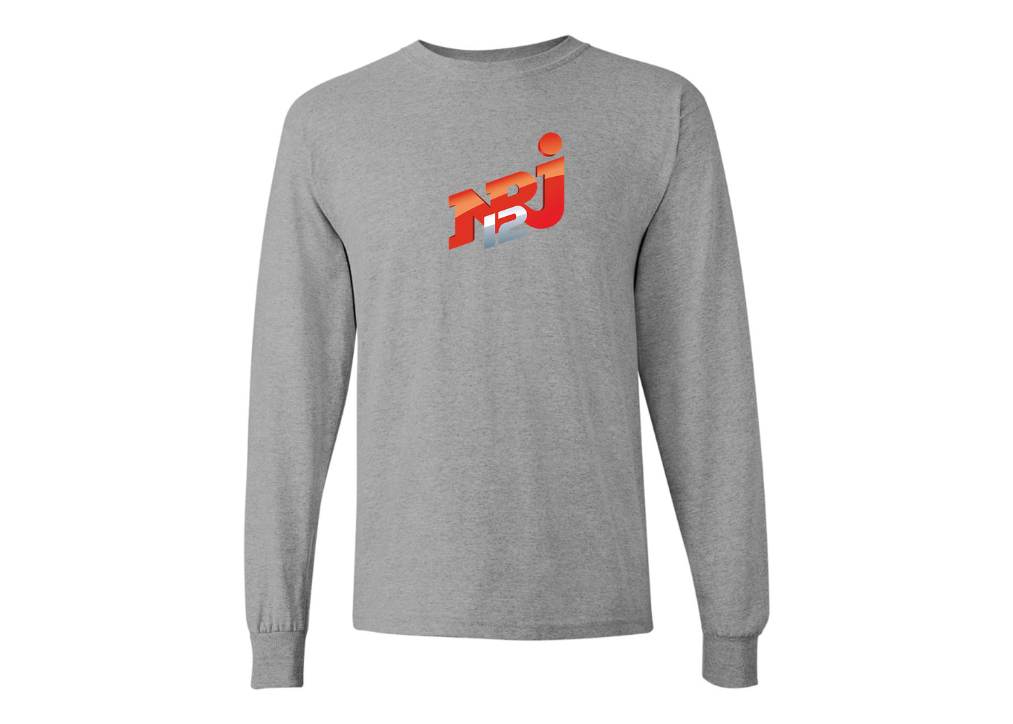 Men's NRJ 12 Logo Gildan Heavy Cotton Long Sleeve T-Shirt