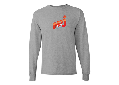 Men's NRJ 12 Logo Gildan Heavy Cotton Long Sleeve T-Shirt