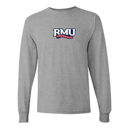 Men's Robert Morris Colonials Logo Gildan Heavy Cotton Long Sleeve T-Shirt