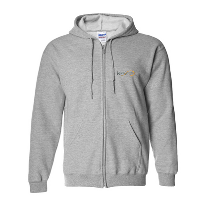 Men's Runescape Logo Gildan  Heavy Blend Full Zip Hooded Sweatshirt