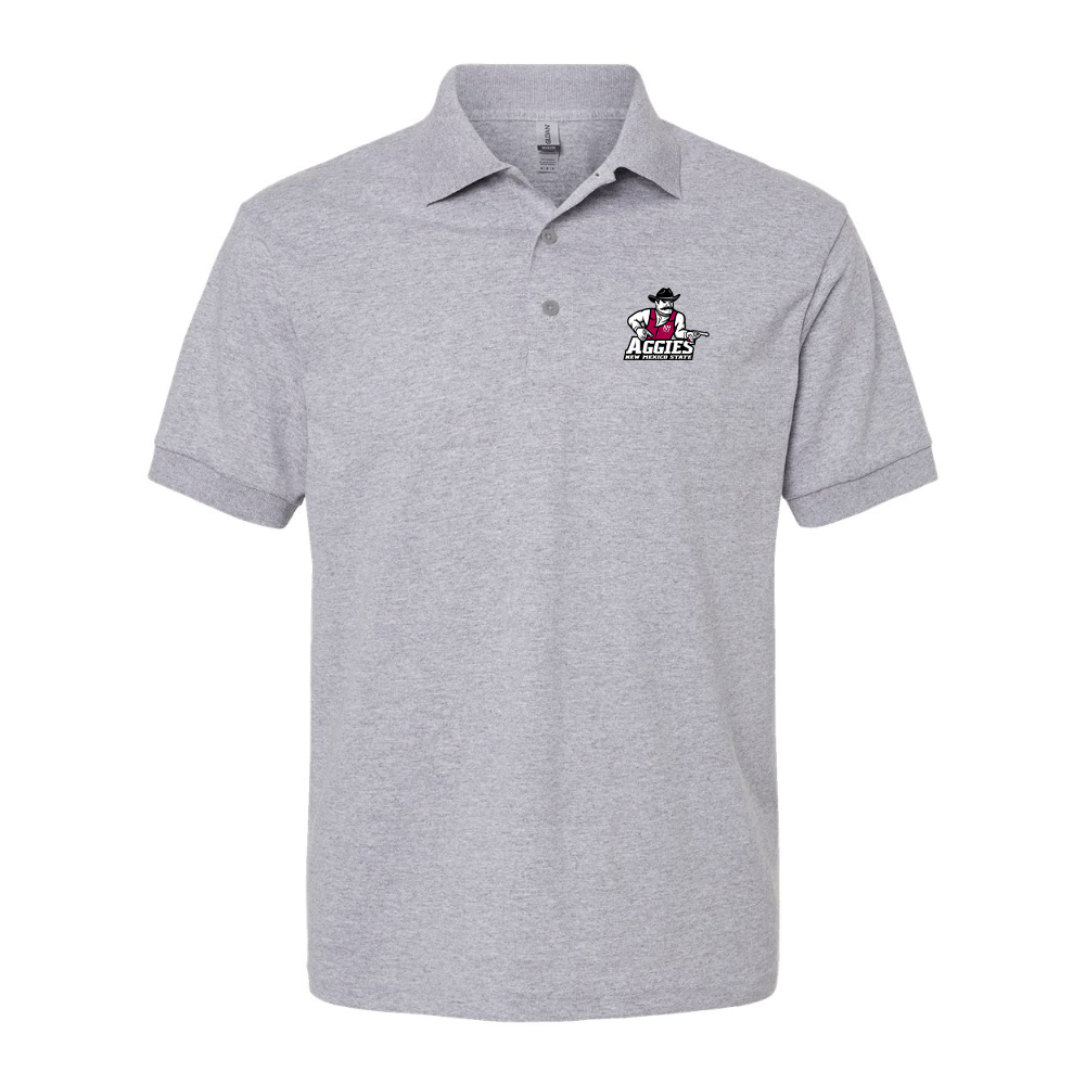 Men's Aggies New Mexico State Logo Gildan Dry Blend Jersey Polo