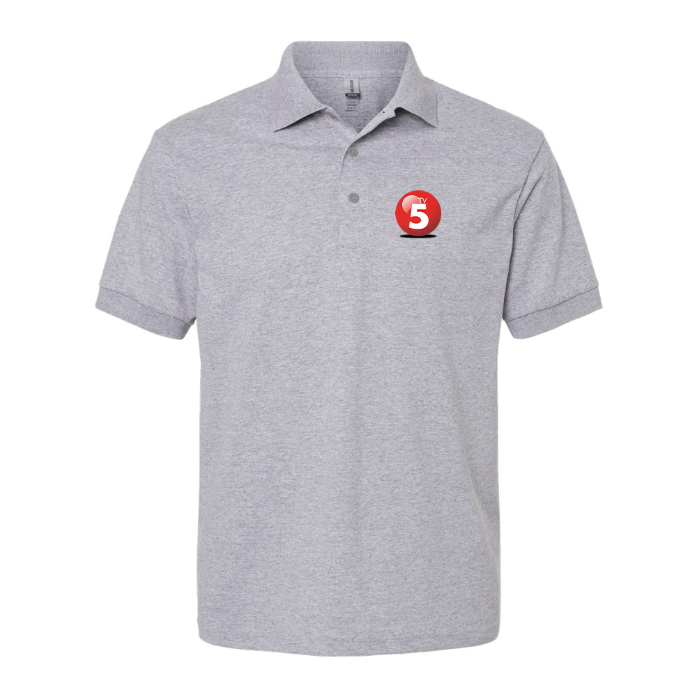 Men's ABC TV5 Logo Gildan Dry Blend Jersey Polo