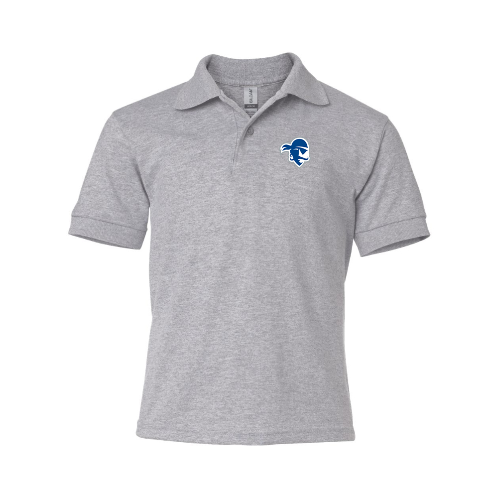 Youth Seton Hall Pirates Logo Gildan Dry Blend Jersey Polo