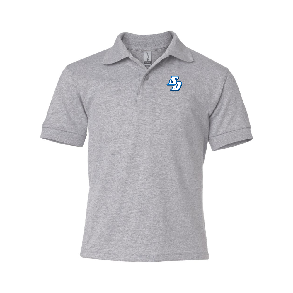 Youth San Diego Toreros Logo Gildan Dry Blend Jersey Polo