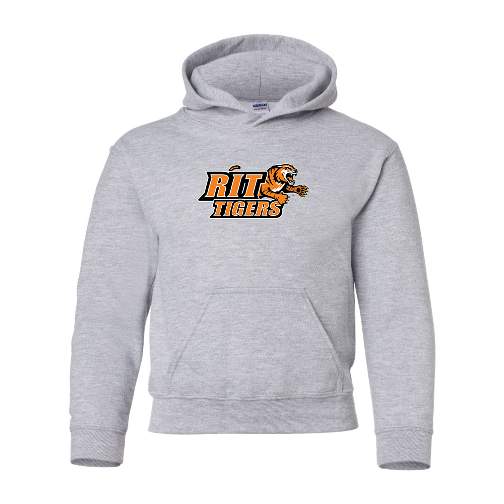 Youth RIT Tigers Logo Gildan Heavy Blend  Hooded Sweatshirt