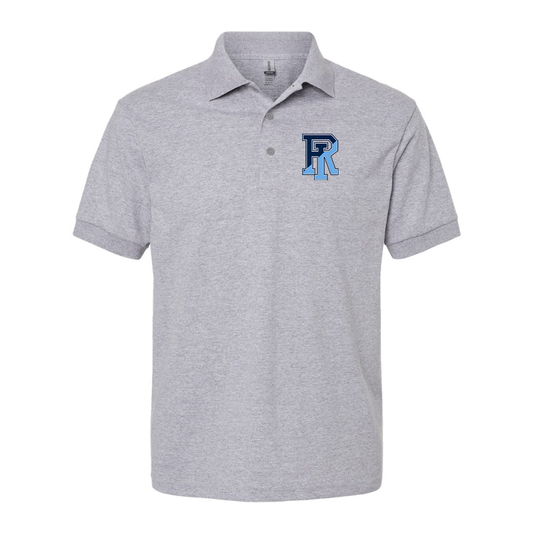 Men's Rhode Island Rams Logo Gildan Dry Blend Jersey Polo