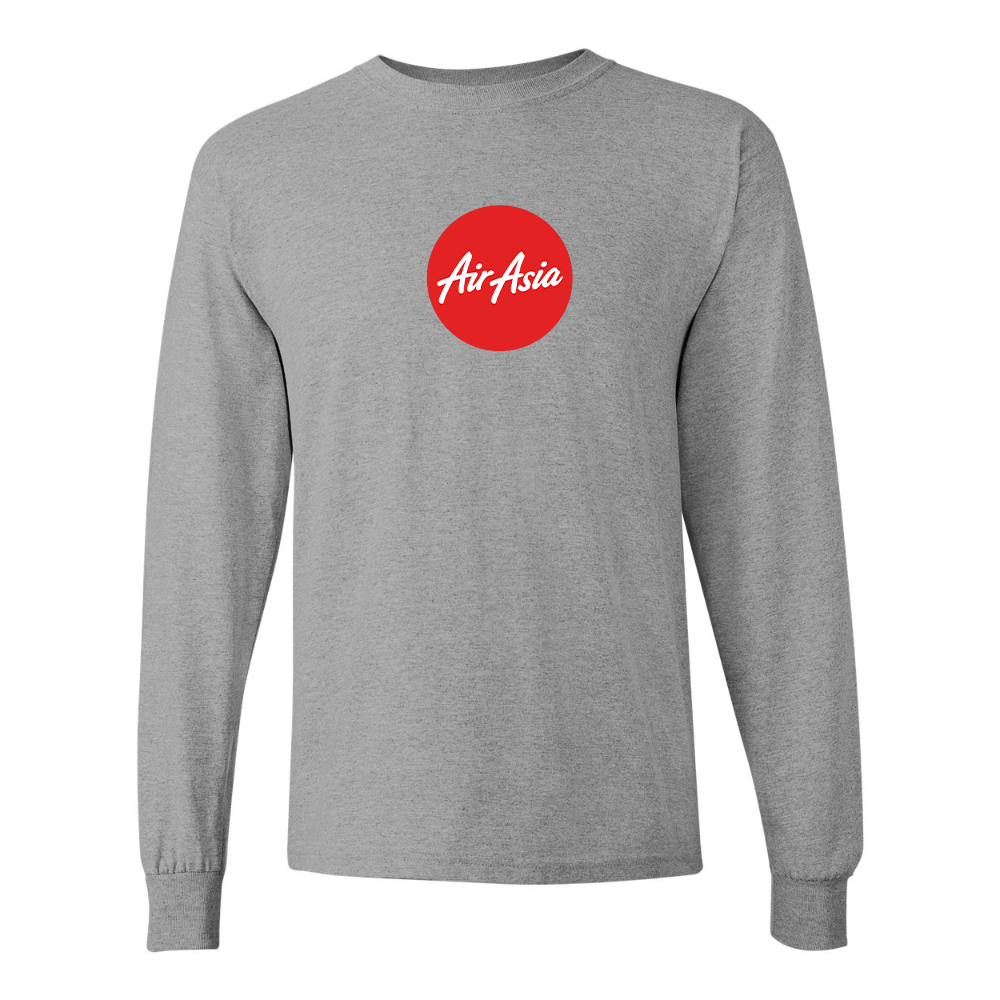Men's Air Asia Logo Gildan Heavy Cotton Long Sleeve T-Shirt