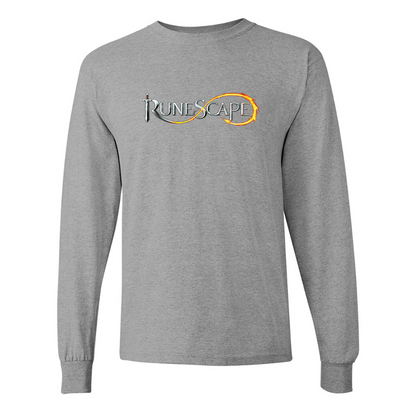 Men's Runescape Logo Gildan Heavy Cotton Long Sleeve T-Shirt