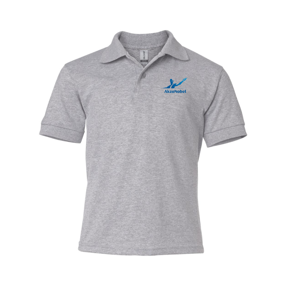 Youth AkzoNobel Logo Gildan Dry Blend Jersey Polo