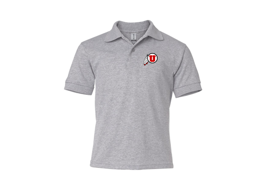 Youth Utah Utes Gildan Dry Blend Jersey Polo