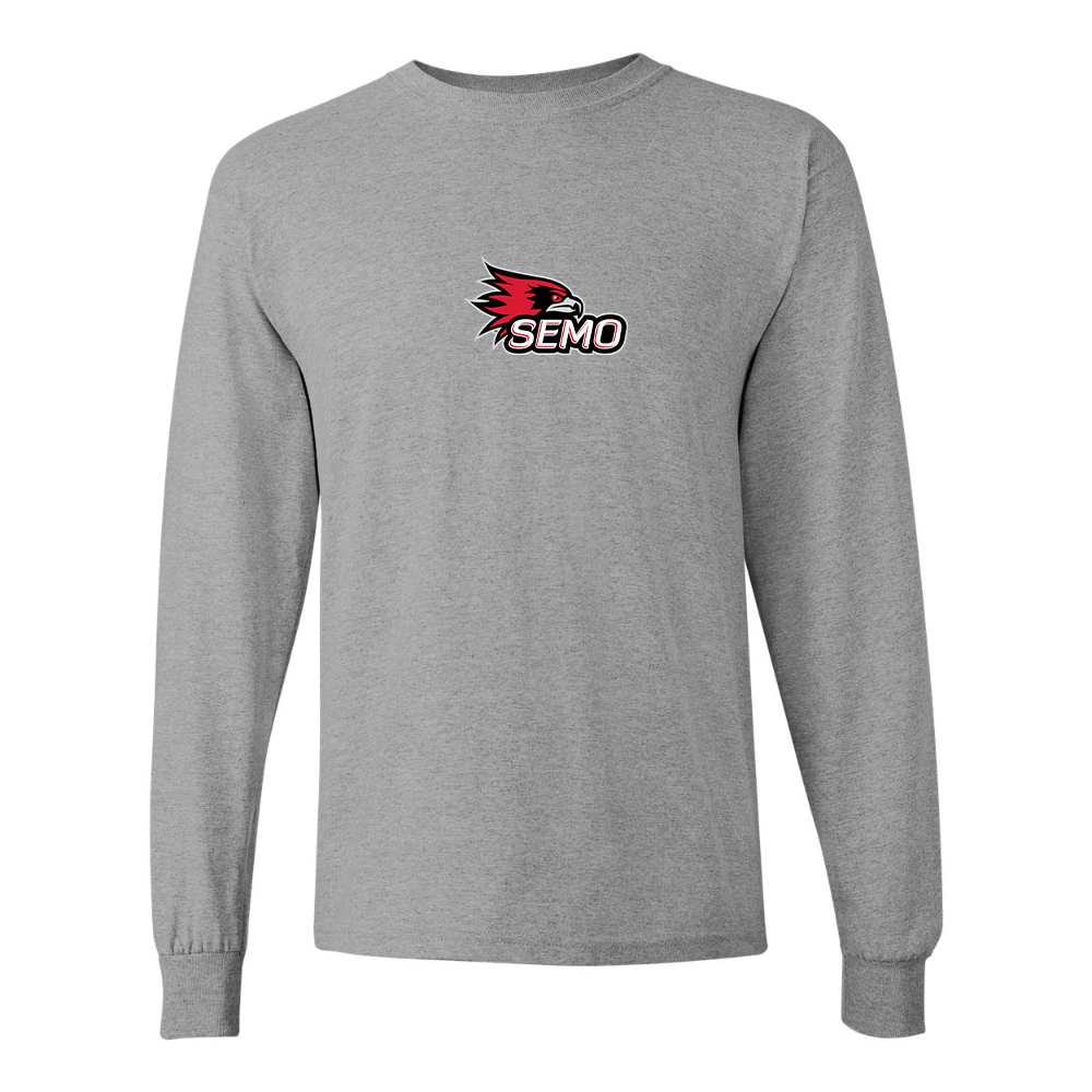 Men's SEMO Redhawks Logo Gildan Heavy Cotton Long Sleeve T-Shirt