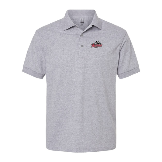 Men's Rider Broncs Logo Gildan Dry Blend Jersey Polo
