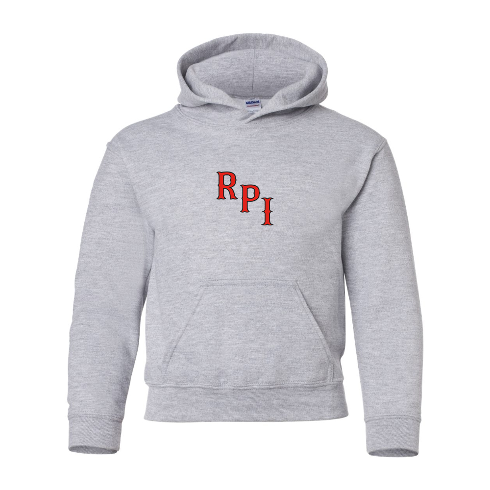 Youth RPI Engineers Logo Gildan Heavy Blend  Hooded Sweatshirt