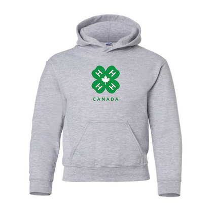 Youth 4H Canada Logo Gildan Heavy Blend  Hooded Sweatshirt