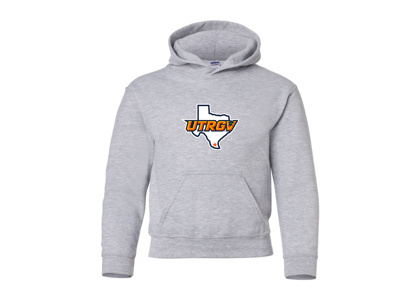 Youth UTRGV Vaqueros Gildan Heavy Blend  Hooded Sweatshirt