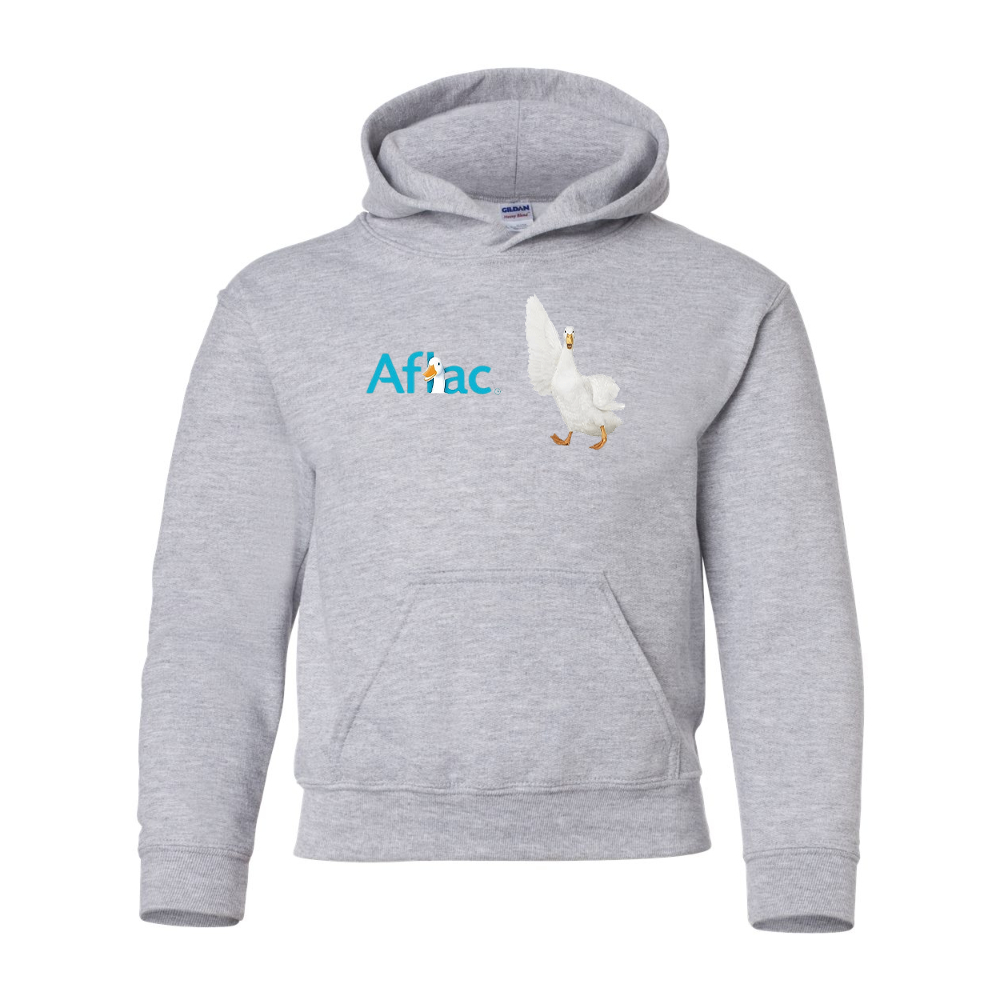 Youth Aflac Logo and Duck Gildan Heavy Blend  Hooded Sweatshirt