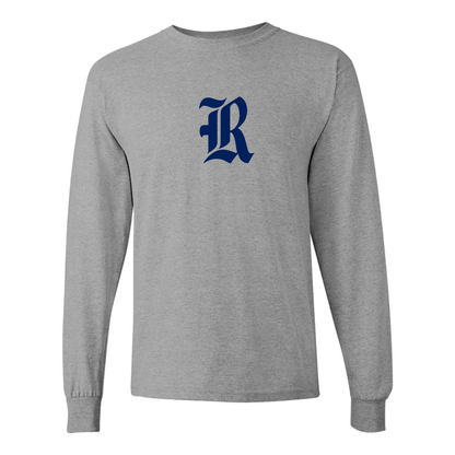 Men's Rice Owls Logo Gildan Heavy Cotton Long Sleeve T-Shirt