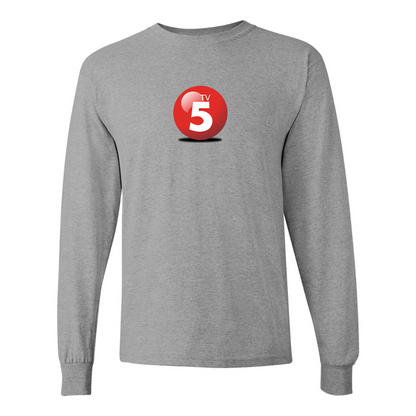 Men's ABC TV5 Logo Gildan Heavy Cotton Long Sleeve T-Shirt