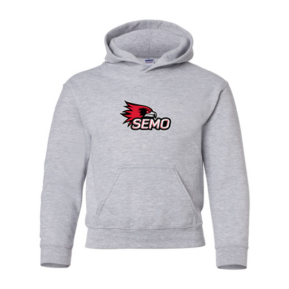 Youth SEMO Redhawks Logo Gildan Heavy Blend  Hooded Sweatshirt