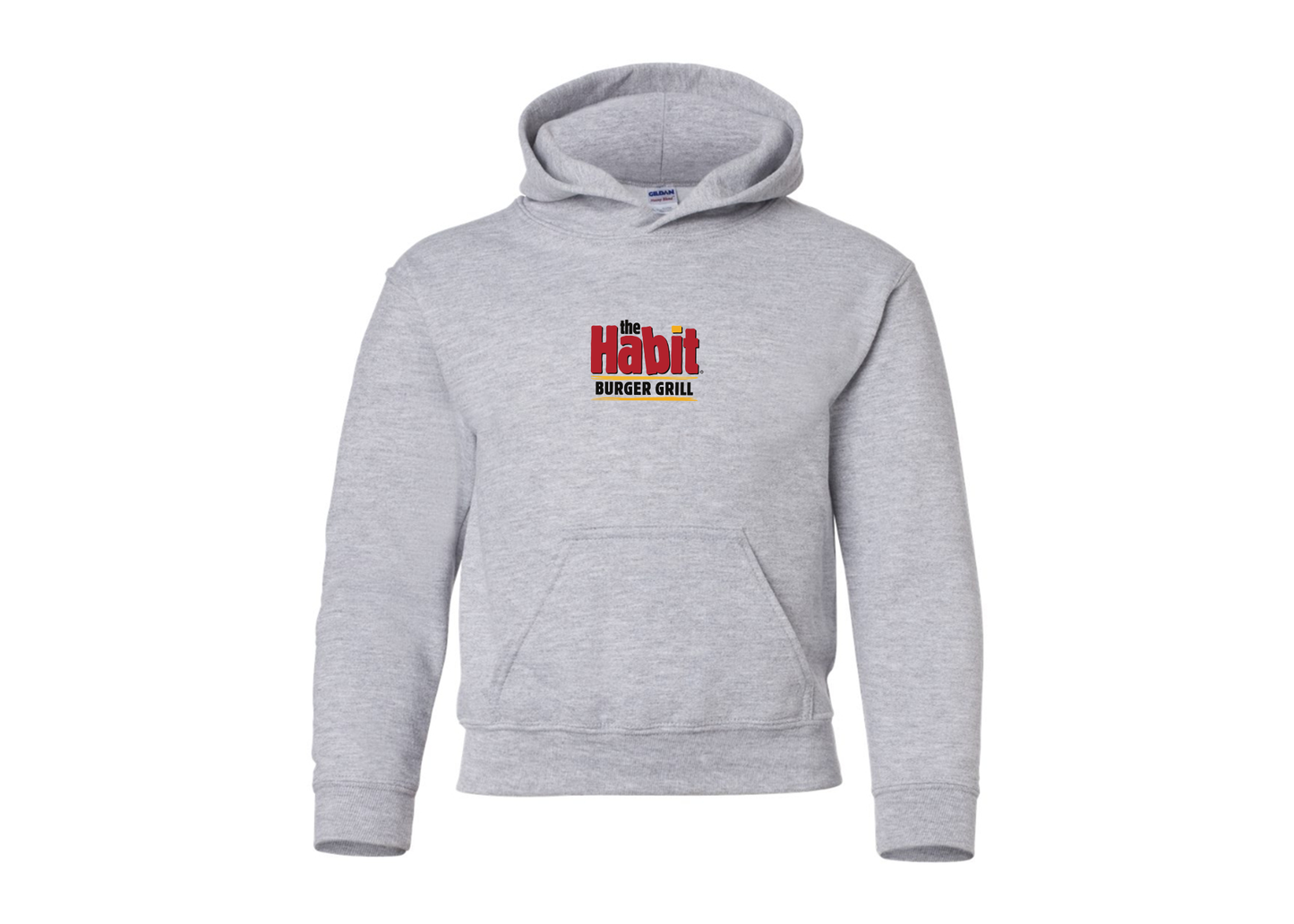 Youth The Habit Burger Grill Gildan Heavy Blend  Hooded Sweatshirt