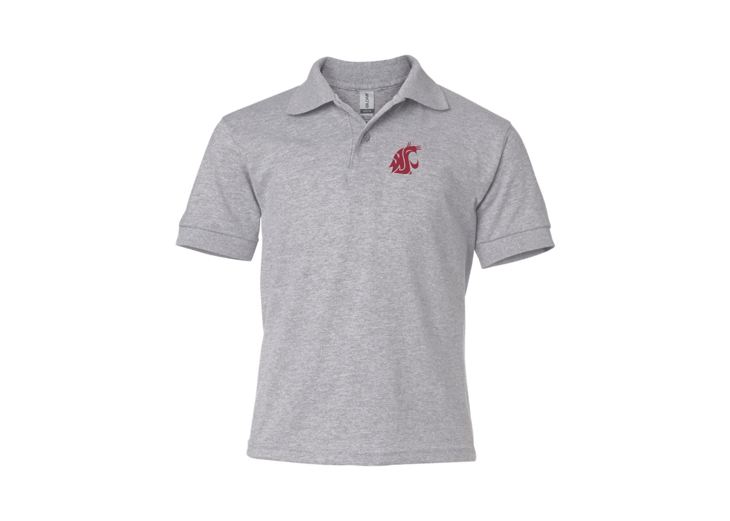 Youth Washington State Cougars Gildan Dry Blend Jersey Polo