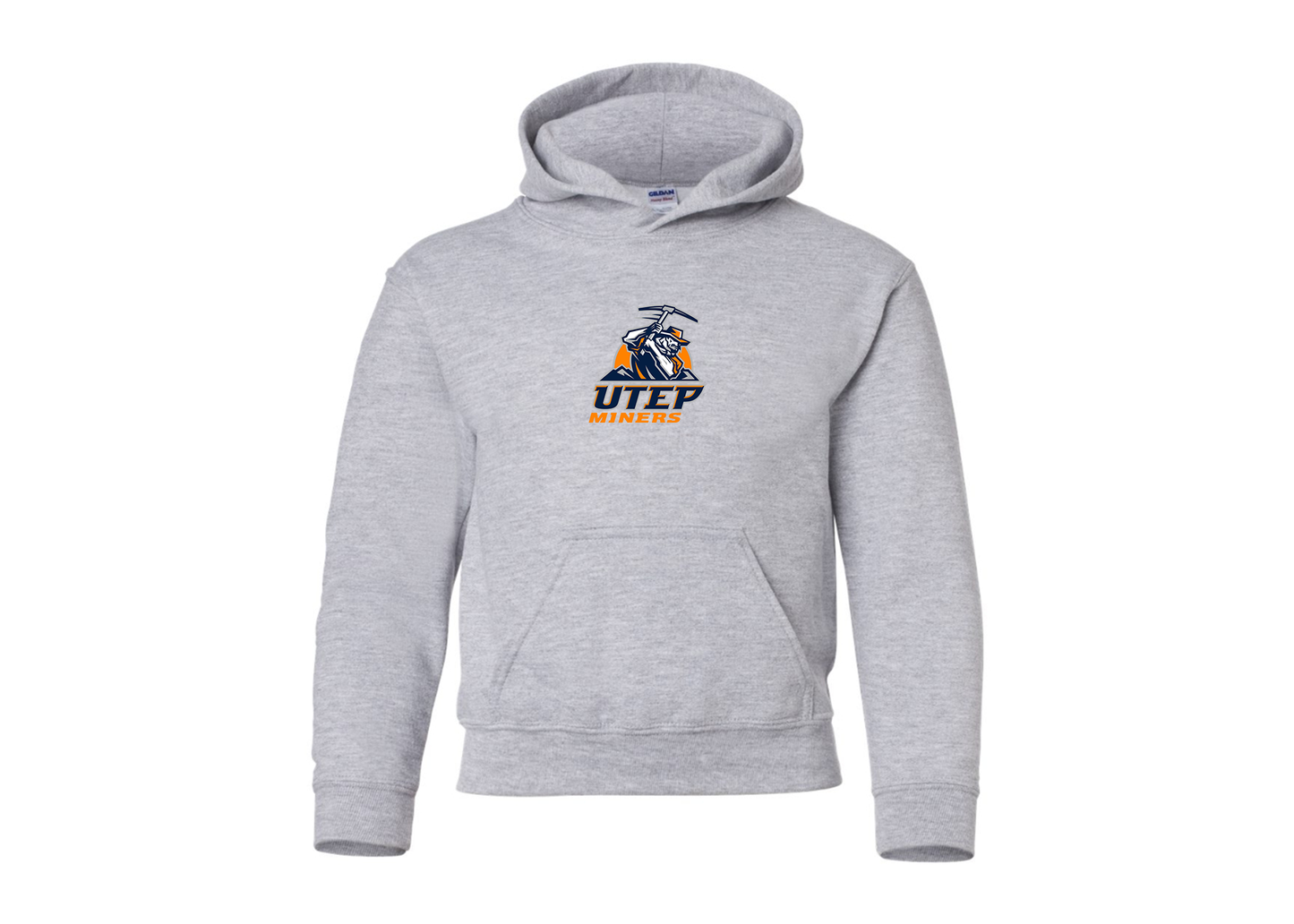 Youth UTEP Miners Gildan Heavy Blend  Hooded Sweatshirt