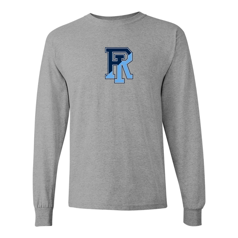 Men's Rhode Island Rams Logo Gildan Heavy Cotton Long Sleeve T-Shirt