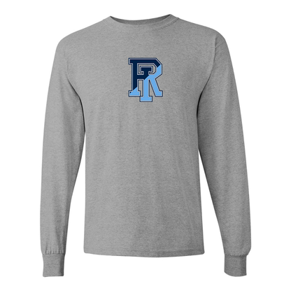 Men's Rhode Island Rams Logo Gildan Heavy Cotton Long Sleeve T-Shirt