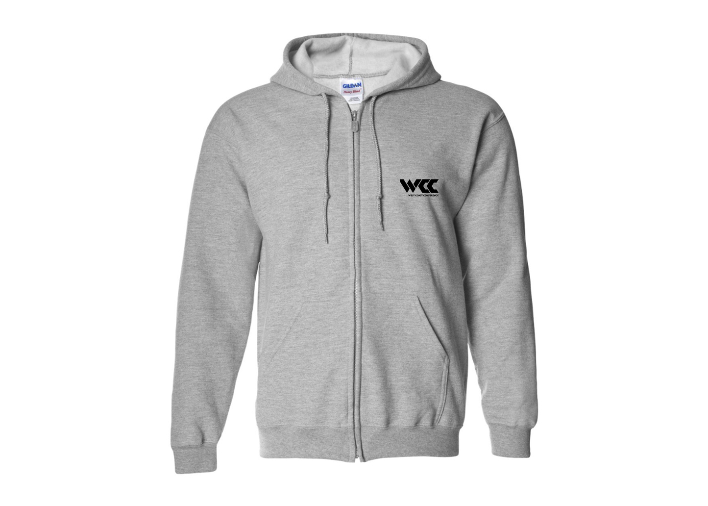Men's West Coast Conference Gildan  Heavy Blend Full Zip Hooded Sweatshirt