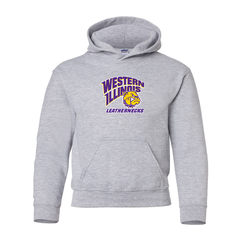 Youth Western Illinois Leathernecks Gildan Heavy Blend  Hooded Sweatshirt