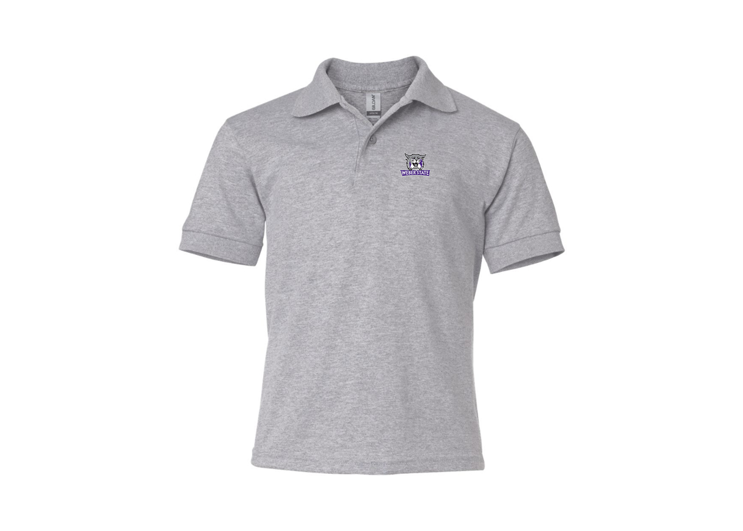 Youth Weber State Wildcats Gildan Dry Blend Jersey Polo