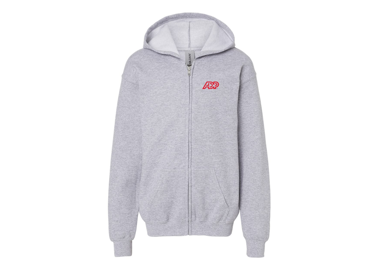 Gildan Heavy Blend Youth ADP Logo Full Zip Hooded Sweatshirt