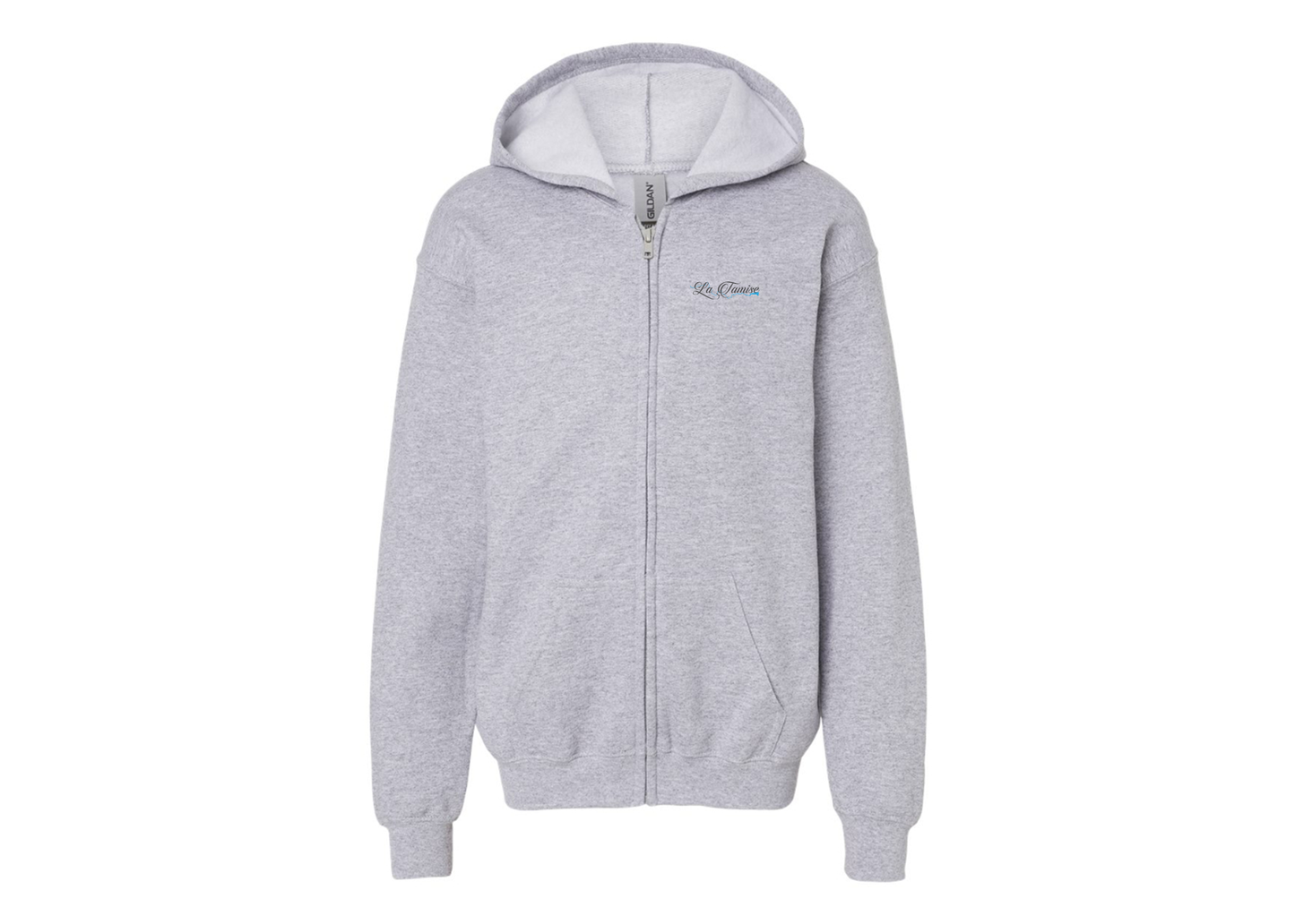 Gildan Heavy Blend Youth La Tamise Logo Full Zip Hooded Sweatshirt