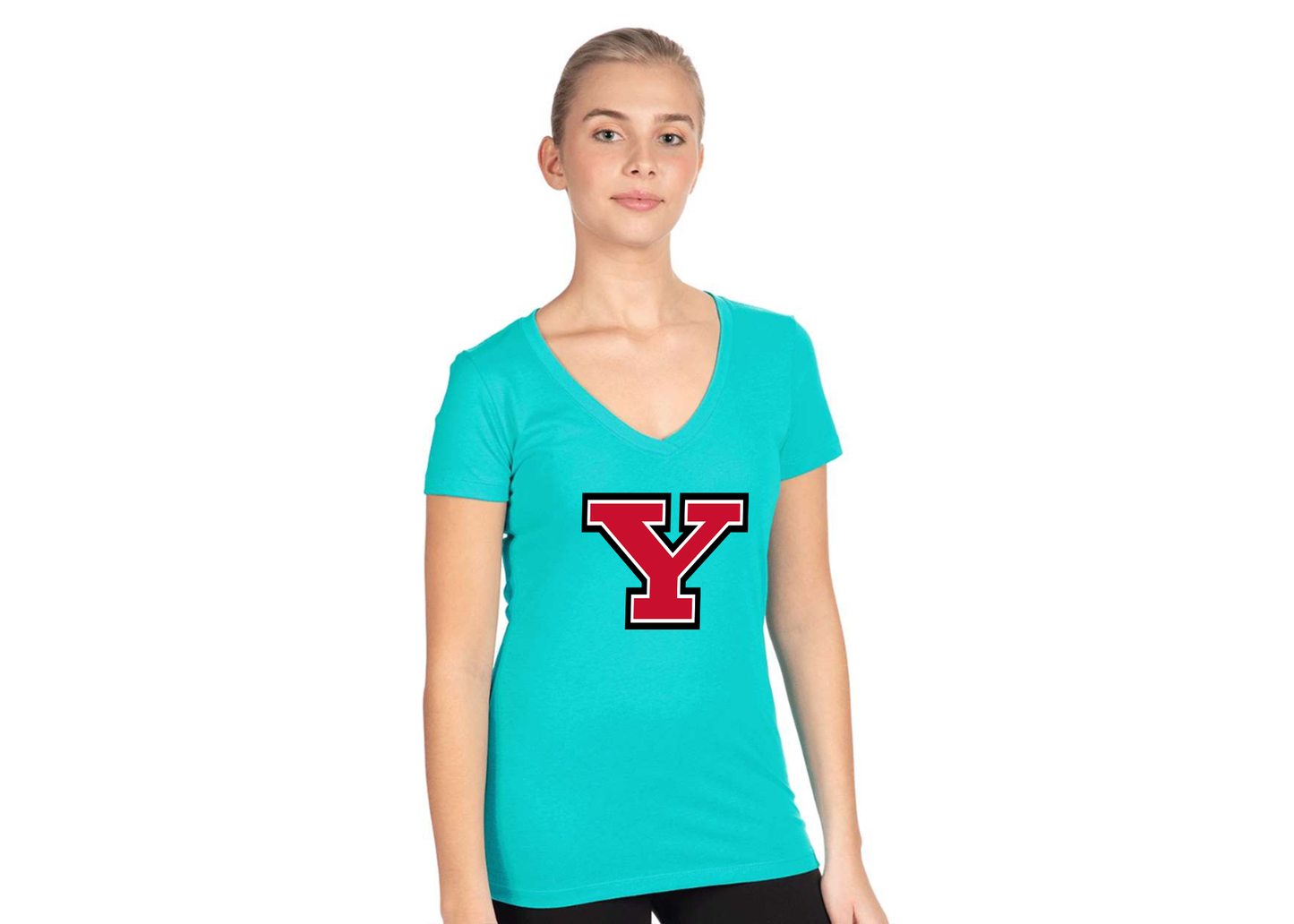Women's Youngstown State Penguins Next Level V-Neck T-Shirt