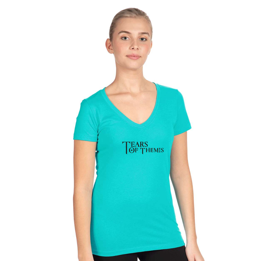 Women's Tear Of Themis Logo Next Level V-Neck T-Shirt