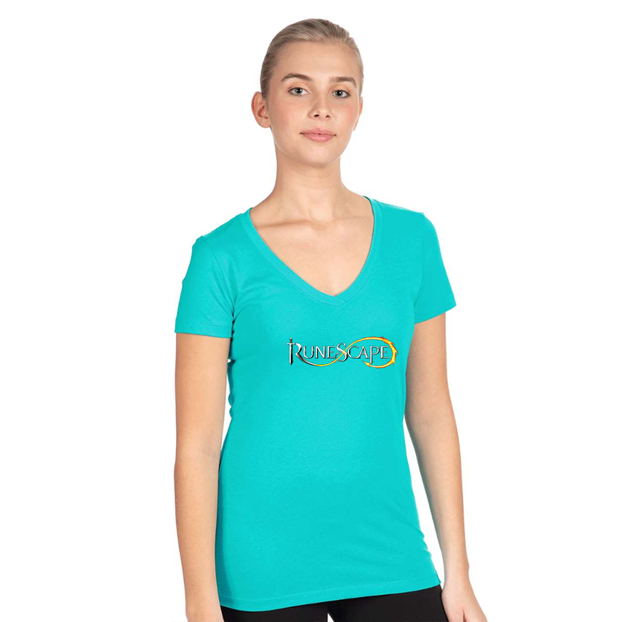Women's Runescape Logo  Next Level V-Neck T-Shirt