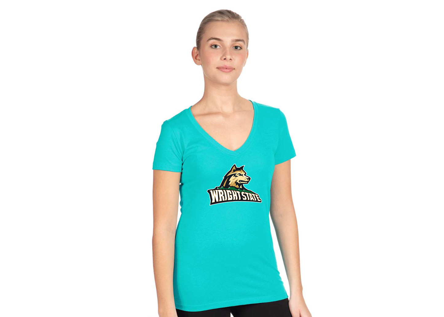 Women's Wright State Raiders Next Level V-Neck T-Shirt