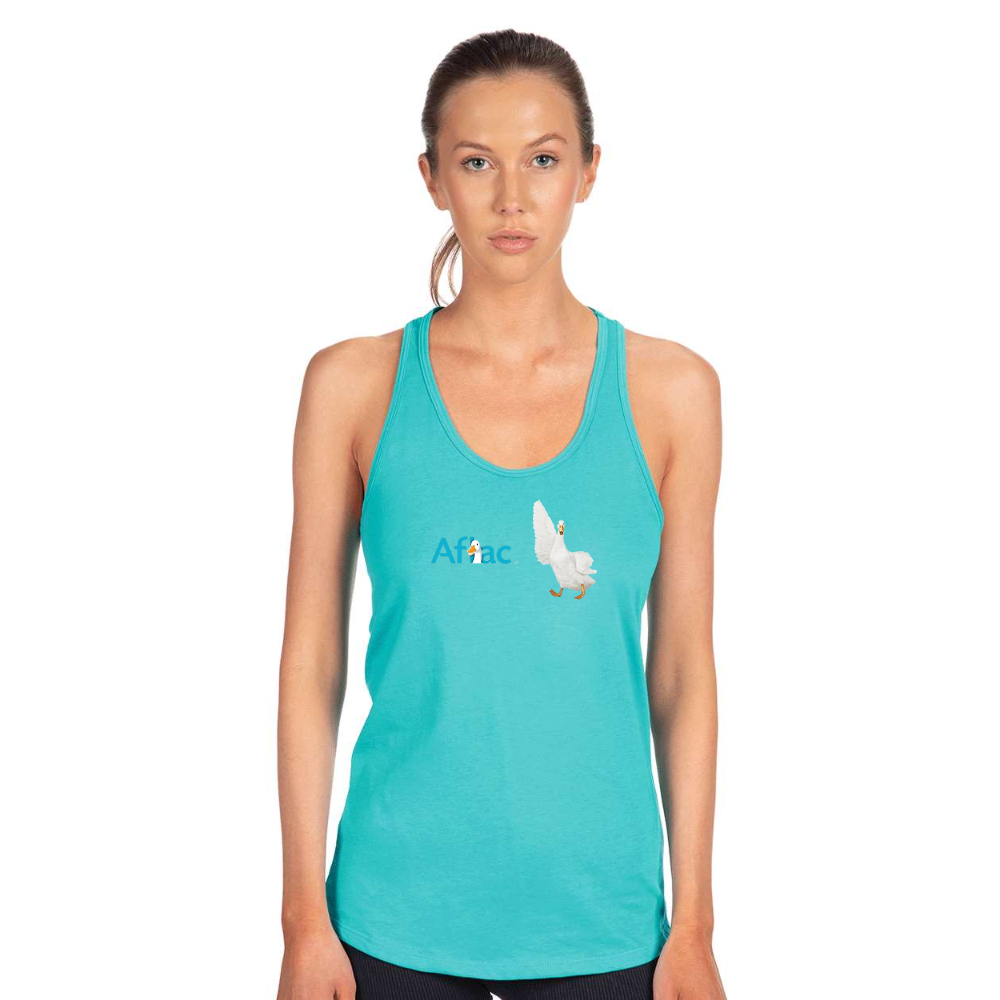 Women's Aflac Logo and Duck Next Level Ideal Racerback Tank