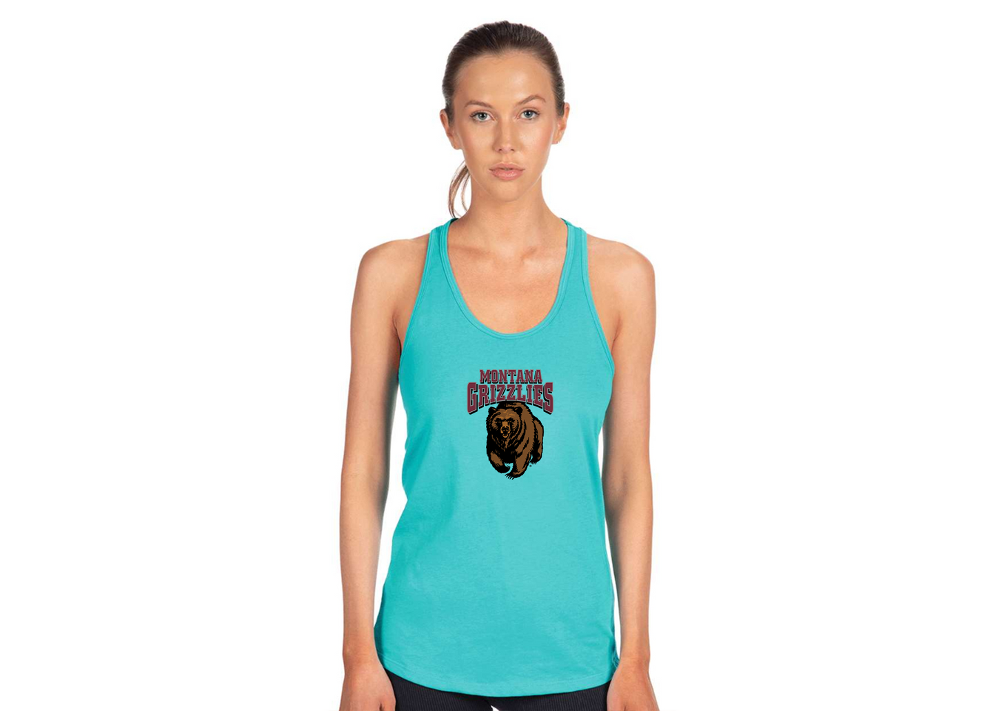 Women's Montana Grizzliesl Next Level Ideal Racerback Tank