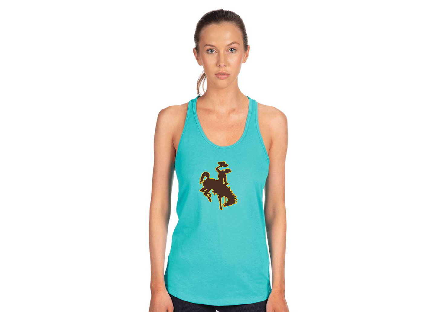 Women's Wyoming Cowboys Next Level Ideal Racerback Tank