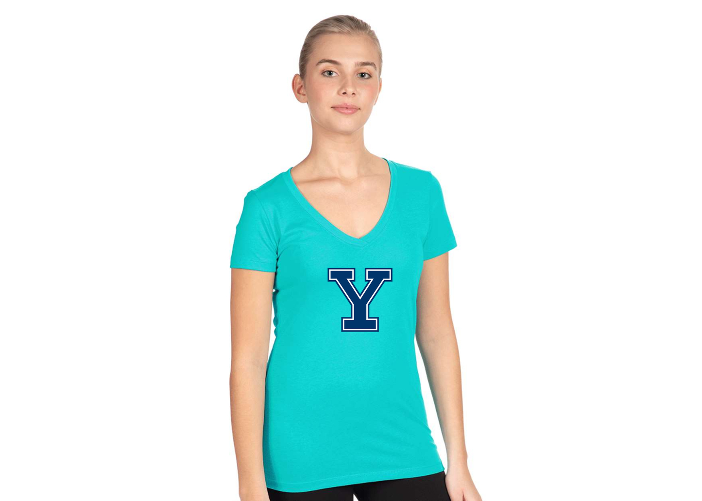Women's Yale Bulldogs Next Level V-Neck T-Shirt