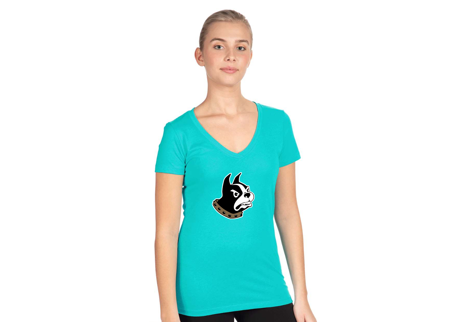 Women's Wofford Terriers Next Level V-Neck T-Shirt
