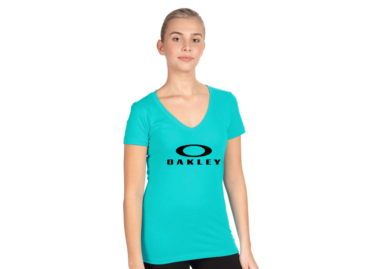 Women's  Oakley Logo Next Level V-Neck T-Shirt